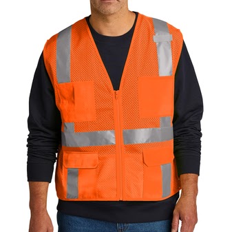 Orange Mesh Safety Vests