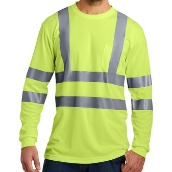 Yellow Long Sleeve Safety T-Shirts